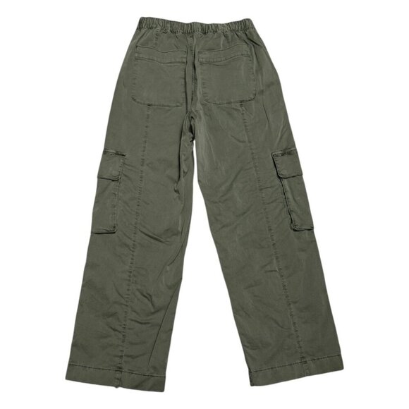 ABERCROMBIE & FITCH High Rise BAGGY Army Green Cargo Wide Leg Pants NWT Womens S - Picture 2 of 8